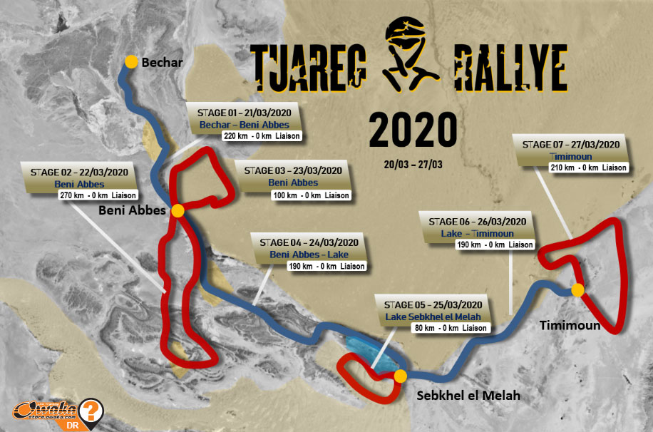 Parcours et programme - Tuareg Rallye 2020