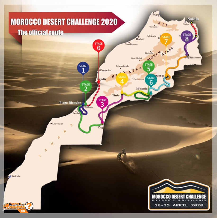 Morocco Desert Challenge 2020 - map