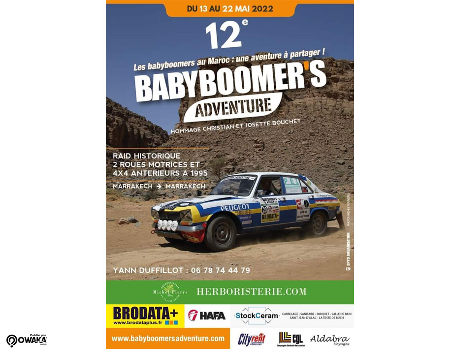 Babyboomers, adventure, raid, auto, classic, maroc 