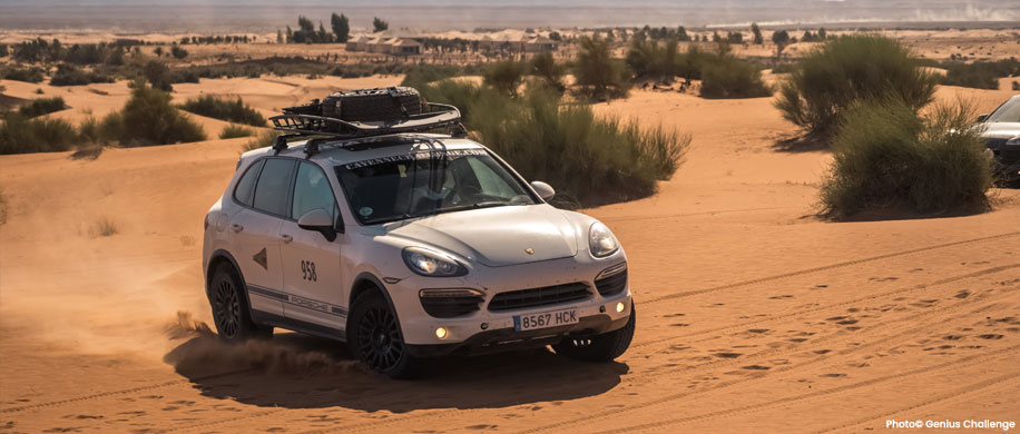 genius challenge, genius offroad challenge, raid porsche cayenne, raid maroc, raid auto porsche, raid tout-terrain porsche cayenne