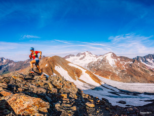 Ultra-trail au Tyrol du Sud sur la légendaire Ötziroute : 58 km, 3626 m D+, jusqu'à 3250 m d'altitude. Découvrez le Schnalstal Alpine Trail sur Owaka.