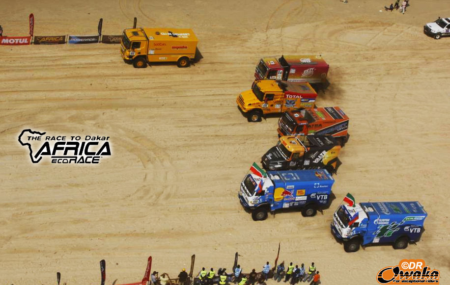 Africa Eco Race 2017 - Arrivée des Camions