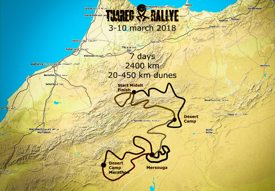Parcours Tuareg Rallye 2018