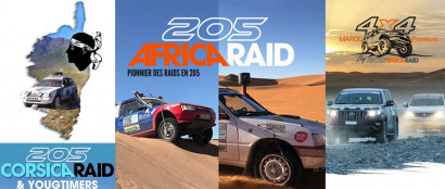 Les programmes: 205 Africa Raid, 205 Corsica raid, Maroc 4x4 Premium