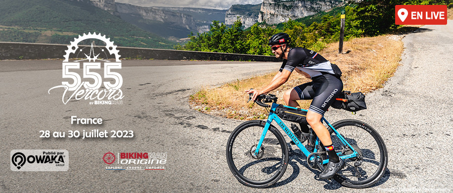 [Cycling] BikingMan 555 Vercors 2023, c'est maintenant en live sur Owaka !