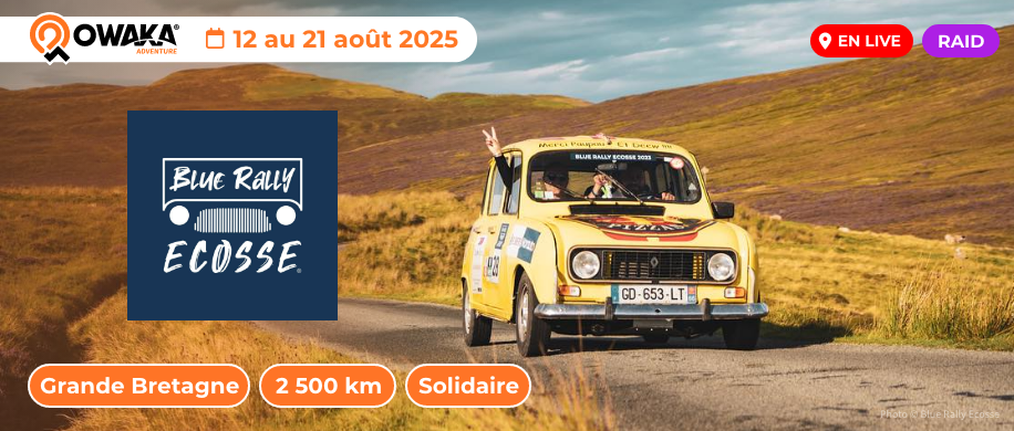 Blue Rally Ecosse 2025, c'est maintenant en live sur Owaka !