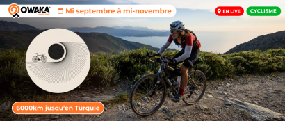 Adrien Leroux s'élance à vélo jusqu'en Turquie : 6 000 km à suivre en direct avec Owaka