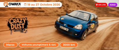 Crazy Dust Raid, le raid automobile le plus fun du désert, c'est maintenant en direct sur Owaka Live !