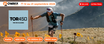 Top départ du live tracking des participants sur le 450 TOR Des Glaciers 2025 !
