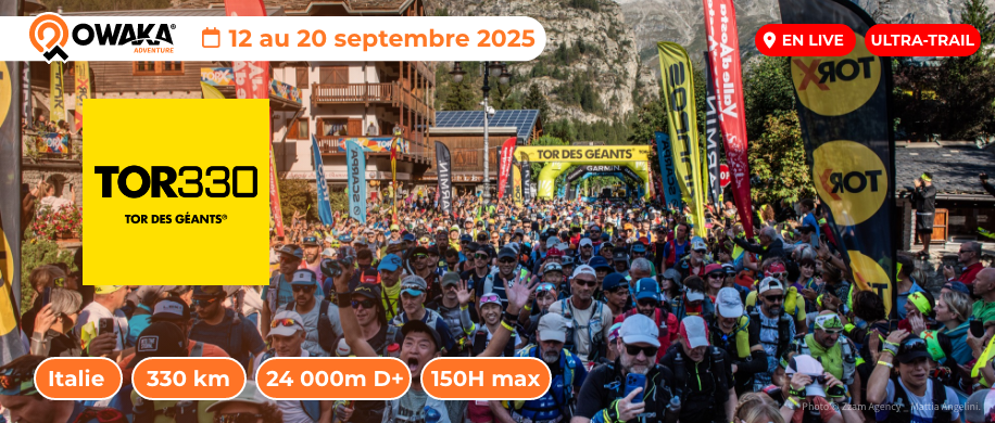 C'est parti pour le TOR330 Des Géants 2025 en live sur Owaka dès maintenant !