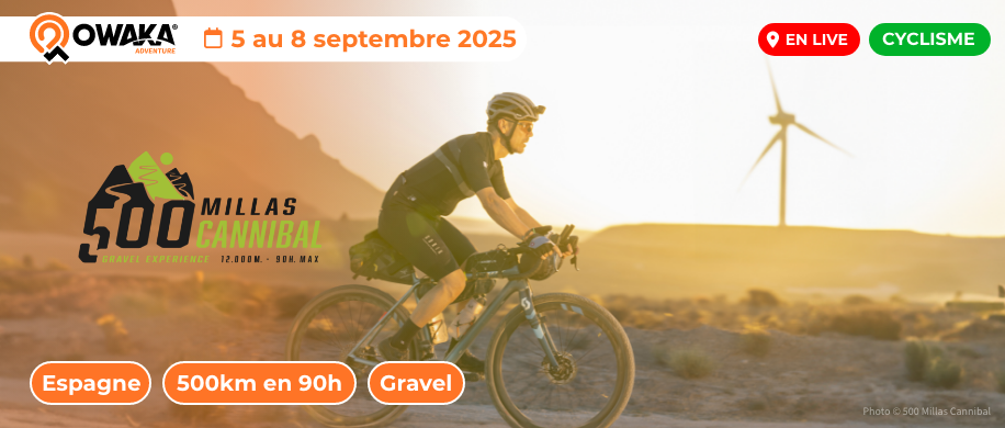 Suivez le live tracking de l'aventure gravel 500 Millas Cannibal 2025