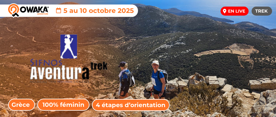 Suivez le Sifnos Aventura Trek 2025 en live sur Owaka !
