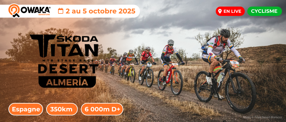 ŠKODA Titan Desert Almería 2025 maintenant en live sur Owaka !