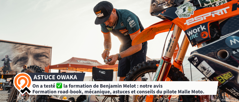 On a testé la formation de Benjamin Melot : notre avis Formation road-book, mécanique, astuces et conseils du pilote Malle Moto.