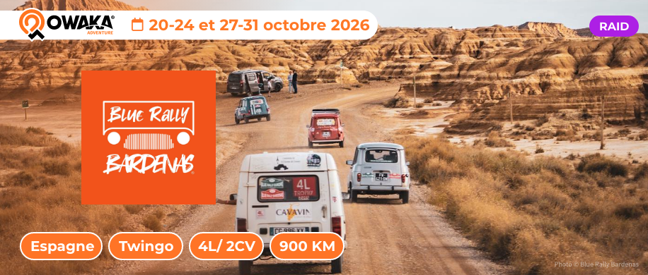 🚗 Blue Rally Bardenas 2026 : Inscriptions Ouvertes pour l’Aventure en Twingo ou 4L et 2CV !