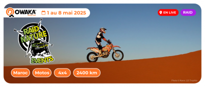 Le raid moto Maroc 125 Trophée c'est maintenant en live sur Owaka !