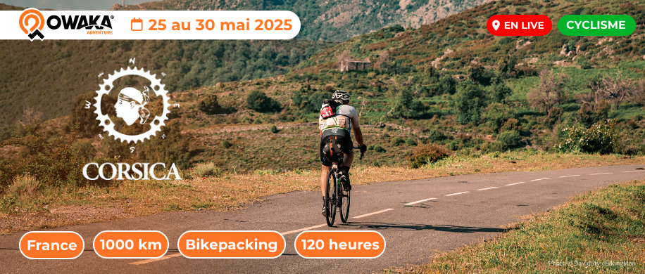 La 8ème édition du BikingMan Corsica : c'est maintenant en live avec Owaka !