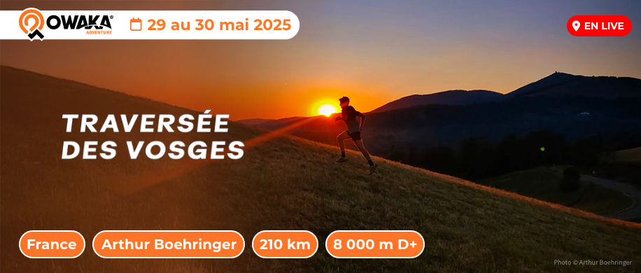 Tentative de record de la Traversée des Vosges en courant : suivez Arthur Boehringer en direct sur Owaka !