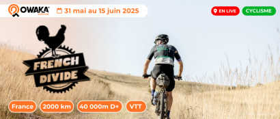 Top départ de l'aventure cycliste French Divide 2025 : Suivez le live tracking avec Owaka !