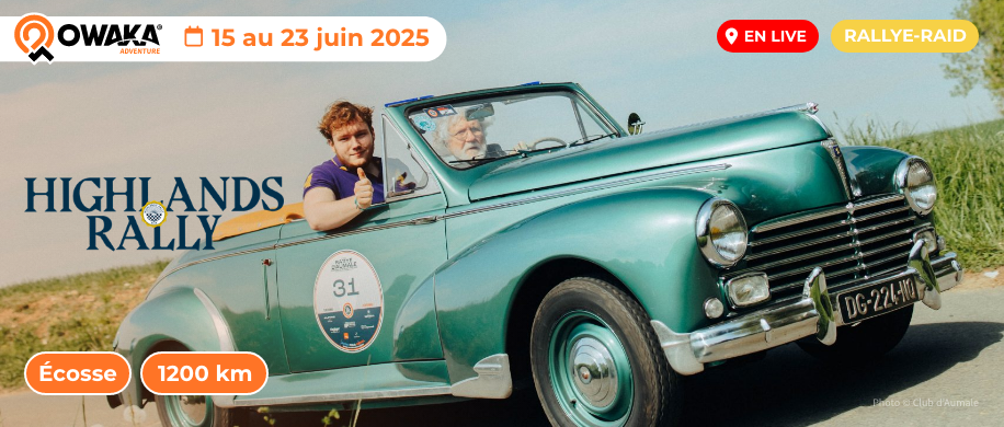 Top départ du Highlands Rally 2025 : suivez cette épopée automobile écossaise sur Owaka !
