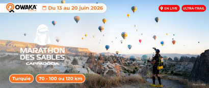 Le Marathon des Sables Cappadoce 2026 en Turquie c'est maintenant en live sur Owaka !
