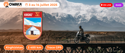 Raid Kirghiz 2025 : 12 jours d'off-road à moto en Asie centrale avec suivi GPS en live