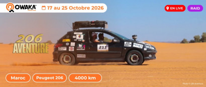 Suivez en direct les participants du 206 Aventure sur Owaka Live !