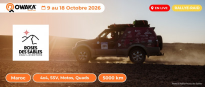 Suivez en direct les participantes du Rallye Roses des Sables sur Owaka Live !