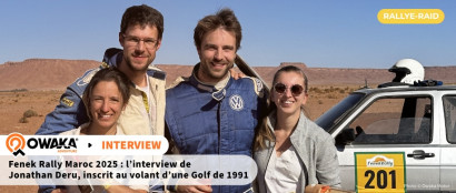 Fenek Rally Maroc 2025 : interview de Jonathan Deru inscrit avec son coéquipier au volant d'une Golf 2 de 1991