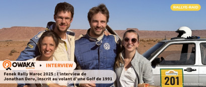 Fenek Rally Maroc 2025 : interview de Jonathan Deru inscrit avec son coéquipier au volant d'une Golf 2 de 1991