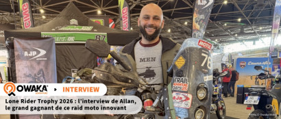 Interview de Allan au Salon du 2 Roues de Lyon 2026 : le grand gagnant du Lone Rider Trophy 2026 en AJP PR7