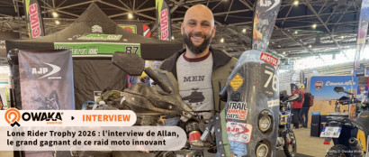 Interview de Allan au Salon du 2 Roues de Lyon : le grand gagnant du Lone Rider Trophy 2026 en AJP PR7